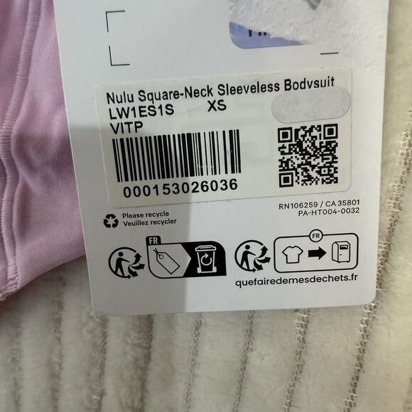 Lululemon Wundermost Square-Neck Sleeveless Thong Bodysuit Nulu Sz XS Pink NWT - Picture 3 of 13